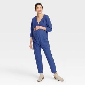 The Nines by HATCH Maternity ButtonFront Jumpsuit